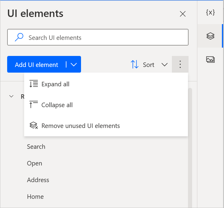 Remove unused UI elements